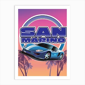 San Marino Sports car travel Art Print