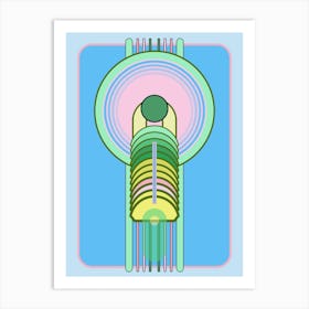This Is The Thing Blue Green Geometric Abstract Art Print