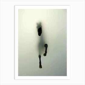 Abstract Horse Through the Fog Art Print