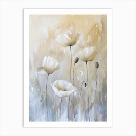 White Poppies 10 Art Print