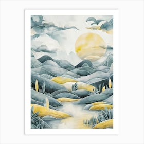 Landscape Painting 25 Art Print