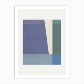 Abstract Shapes - blue 01 Art Print