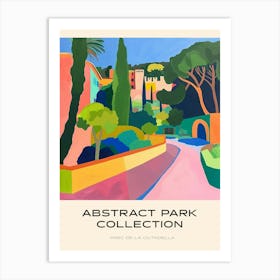 Abstract Park Collection Poster Parc De La Ciutadella Barcelona 3 Art Print