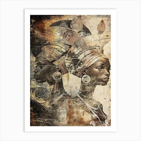 African Ethnic Tribal Illustration Art 15 Art Print