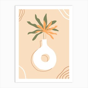 Vase With A Plant Art Print