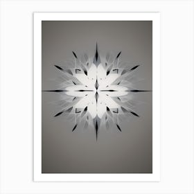 Abstract Snowflake Art Print