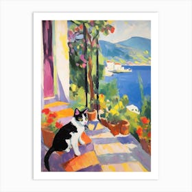 Painting Of A Cat In Fethiye Turkey 3 Art Print