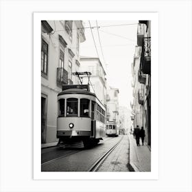 Lisbon, Portugal, Mediterranean Black And White Photography Analogue 4 Art Print