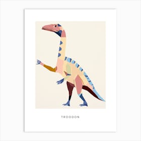 Nursery Dinosaur Art Troodon Poster Art Print