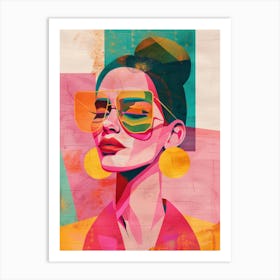 Woman In Sunglasses 3 Art Print