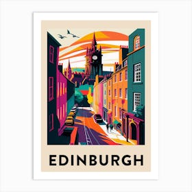 Edinburgh Vintage Travel Poster Art Print
