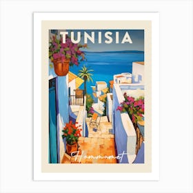 Hammamet Tunisia 2 Fauvist Painting  Travel Poster Art Print