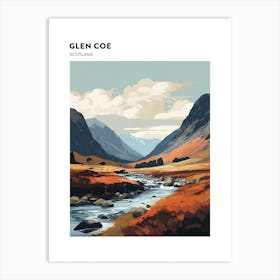 Glen Coe Scotland 4 Hiking Trail Landscape Poster Art Print