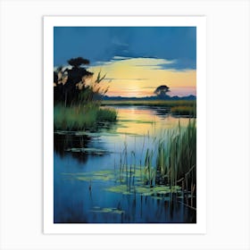 Sunset In The Marsh 1 Art Print