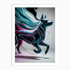 Abstract Digital Of A Dog Art Print