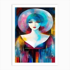 Woman In A Hat Art Print