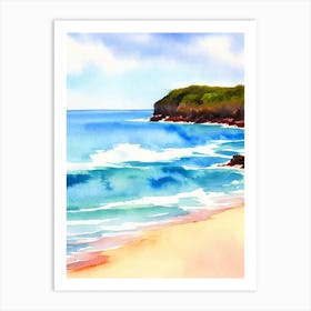 Fingal Head Beach 4, Australia Watercolour Art Print