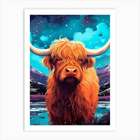 Highland Cow Art Print