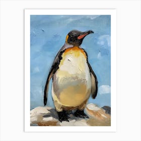 Adlie Penguin Grytviken Oil Painting 1 Art Print