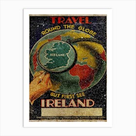 Vintage Travel Poster ― Travel Ireland Art Print