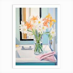 A Vase With Daffodil, Flower Bouquet 3 Art Print