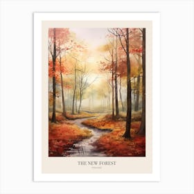 Autumn Forest Landscape The New Forest England 1 Poster Art Print