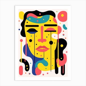 Overload Geometric Face 2 Art Print