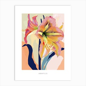 Colourful Flower Illustration Poster Amaryllis 8 Art Print