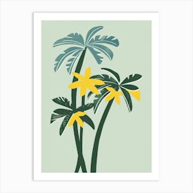 Palm Tree Flat Illustration 4 Art Print