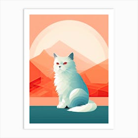 Cat With Red Eyes Art Print