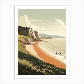 Jurassic Coast England 4 Hiking Trail Landscape Art Print