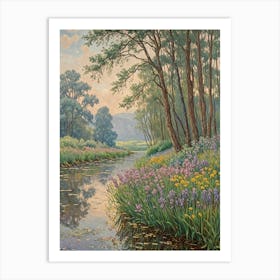 Serene Forest Stream Art Print