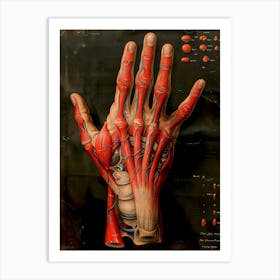 Anatomy Of The Hand biology Art Print