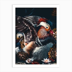 Mandarin Ducks Art Print