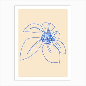 Flower Drawing, Floral Drawing Art Print