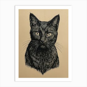 Black Cat Art Print