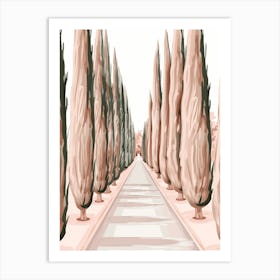 Cypress Trees Art Print