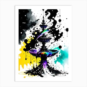 Fountain Of Colors 1 Art Print