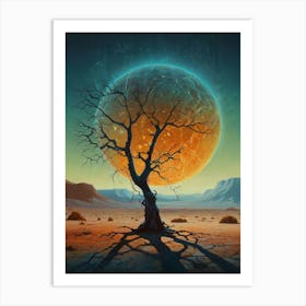 Tree In The Desert 1 Art Print