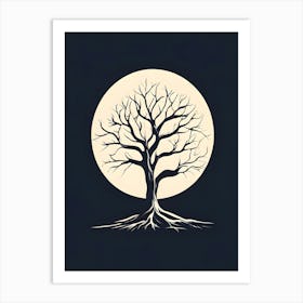 Moon Tree Art Print