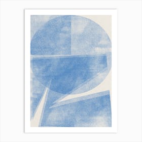 Blue Paper Composition Art Print