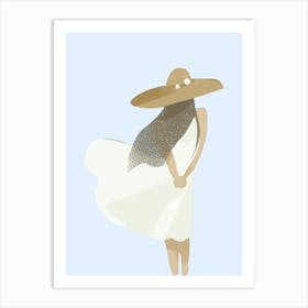 Girl In A Hat Art Print