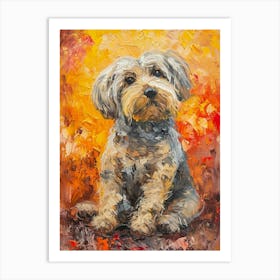 Dandie Dinmont Terrier Acrylic Painting 4 Art Print