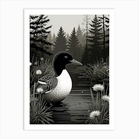 Loon on the lake Art Print