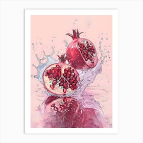 Pomegranate Splash Art Print