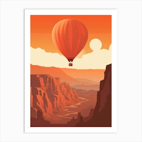 Hot Air Balloon Cappadocia Art Deco 4 Art Print