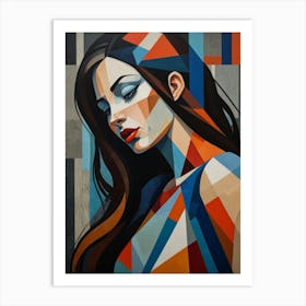 Geometric Woman Art Print