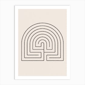 Labyrinth 4 Line Art Print