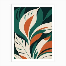 Abstract garden leaf print Art Print