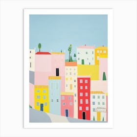 Lisbon, Portugal Colourful View 4 Art Print